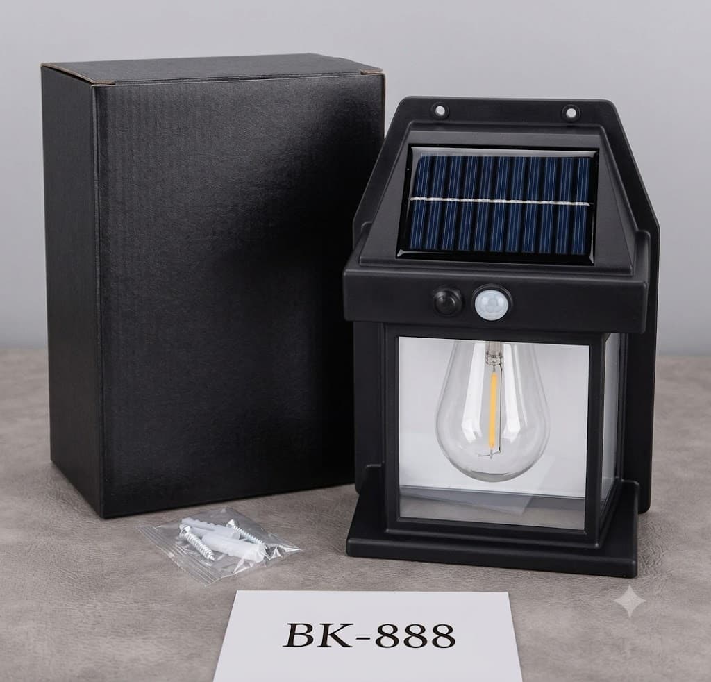 Solar Powered Outdoor Wall Light with Motion Sensor – Waterproof LED Garden & Security Wall Lamp